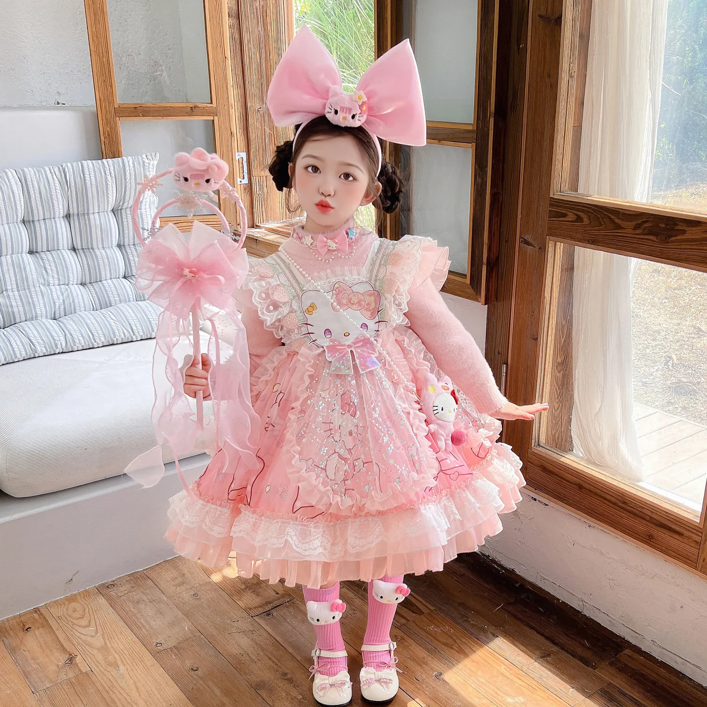 chinese dress ladies Hello Kitty Lace Sailor Dress  Bebeplum