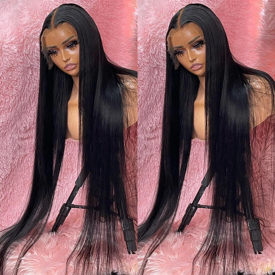 13x4 Brazilian Bone Straight Lace Front Human Hair Wigs 30 Inch main image 0