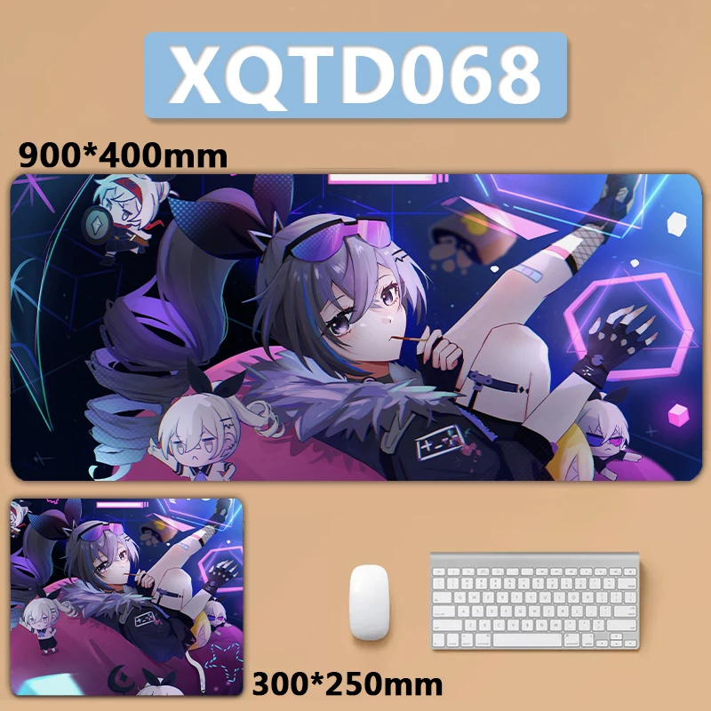 Honkai-star Rail Silver Wolf Grande Mousepad Teclado Pad Mouse Pad Prata Xxl - Imagem 4