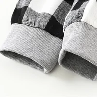 Chemises à capuche pour enfants, vêtements pour bébés garçons, chemises à carreaux, manteau pour printemps et automne, veste à manches longues pour filles, vêtements à bascule 5