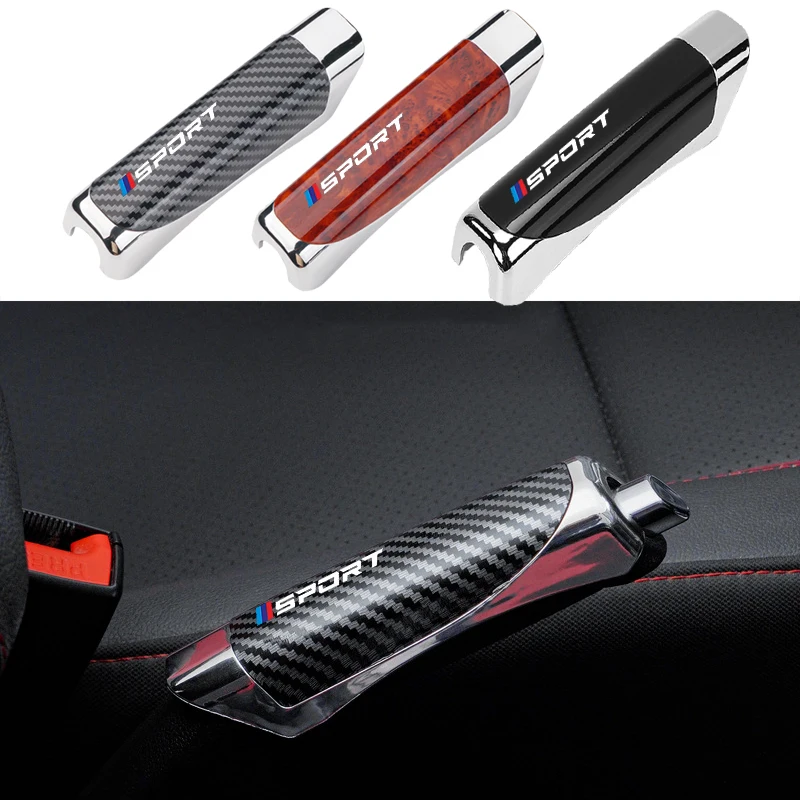 Car Accessories Hand Guard Case Carbon Fiber Plastic Car Handbrake Grip Handbrake Protector Cover For Sport