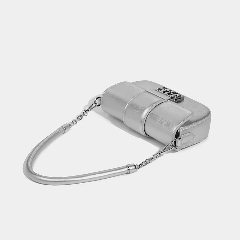 Leather Underarm Bag Chain Fashion Shoulder Bag for Women's Advanced Sense Crossbody Bag Casual Adjustable Commuting Handbag
