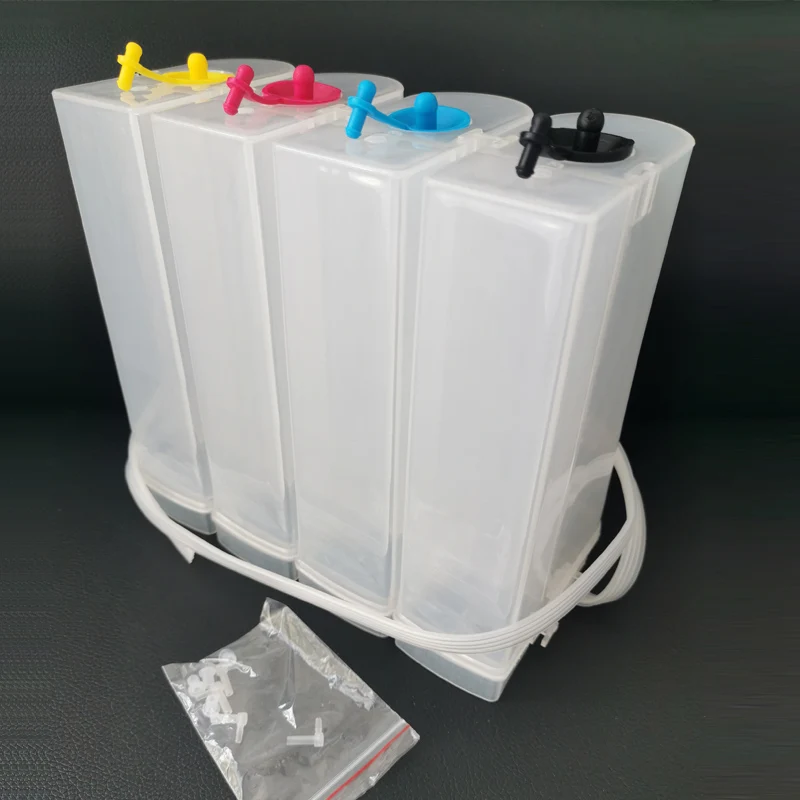 캐논 HP 엡손 브라더 잉크젯 프린터용 범용 CISS 병 케이스, 4 색 500ml 볼륨 잉크 탱크 DIY 키트