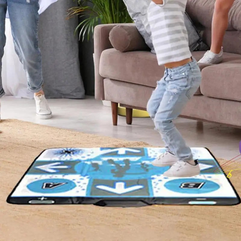 Dance Pad For Kids Dance Floor Mat Electronics Pad With Four-Way Touchpad Portable Game Blanket Dancing Challenge Rug For