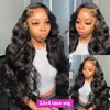 Body Wave Human Hair Wigs 30 40 Inch Lace Front Human Hair Wig 13x4 13x6 Hd Lace Frontal Wig Pre Plucked 360 Lace Front Wig 3