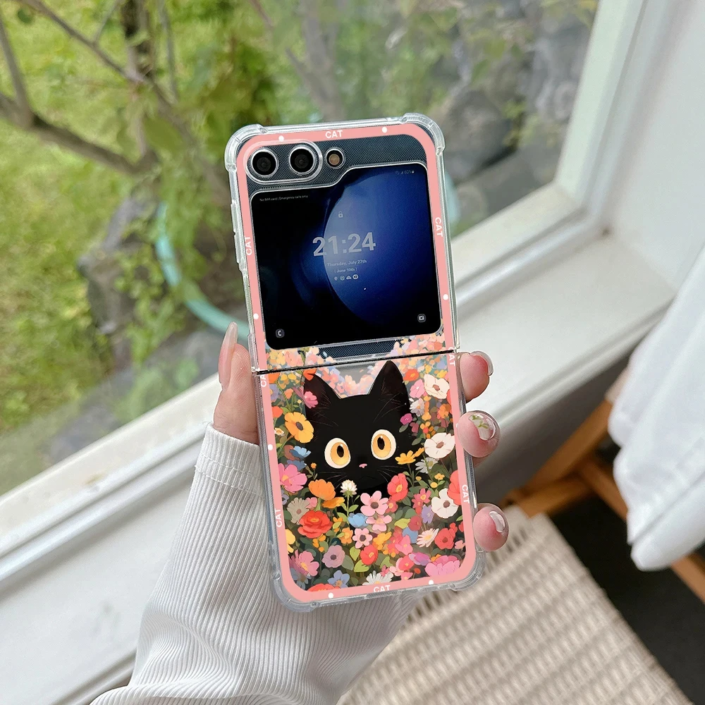Cute Cat Cartoon Luxury Soft Anti-Fall Phone Case
