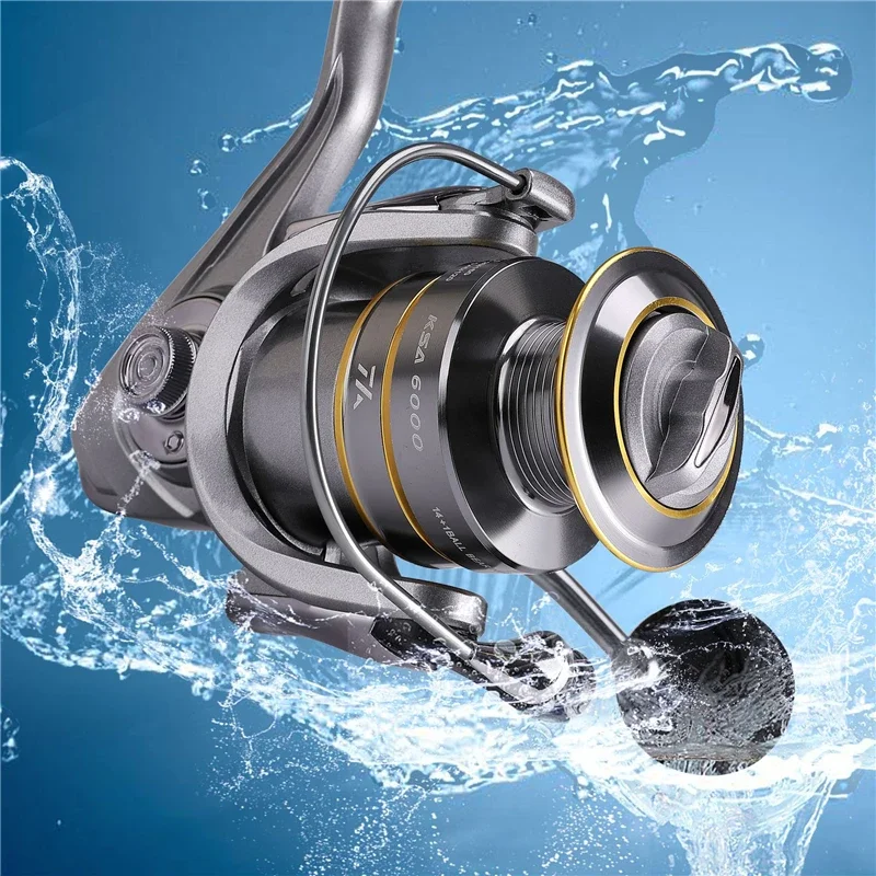 VWVIVIDWORLD Double Spool Supper Smoothly Fishing Reel Metal Arm Carp Spinning Reel Baitcasting Casting Reel