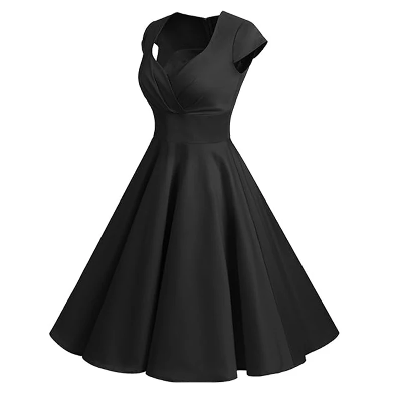 V Neck Cap Sleeves Satin Cocktail Dresses Knee Length Ruched A Line Short Prom Dresses Evening Formal Wedding Bridesmaid Gown