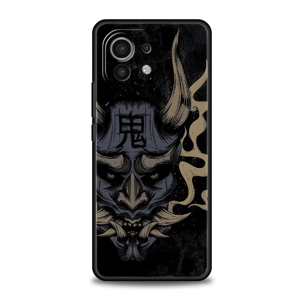 Samurai Oni Mask Black Phone Case Cover