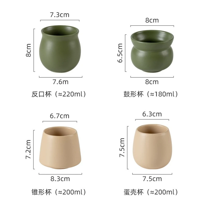 كوب شرب سيراميك عتيق للإسبريسو المثلج والقهوة والش...