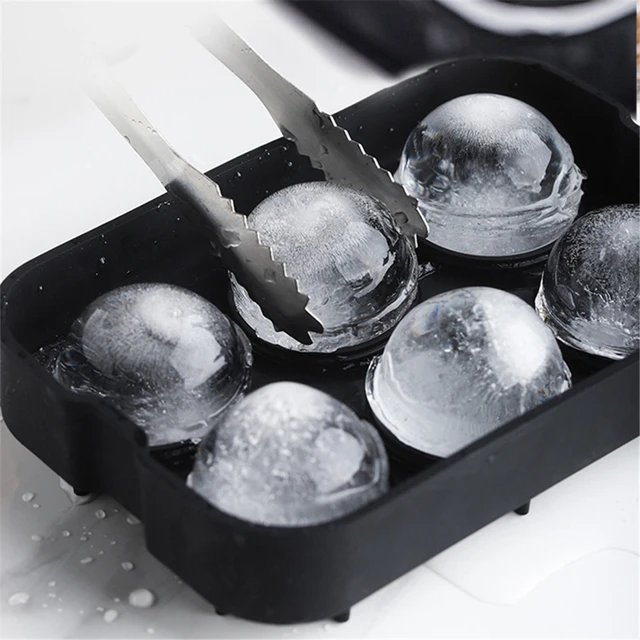 Silicone Whiskey Ice Ball Maker  Large Ice Cube Maker Silicone - Large 6  Cell Ice - Aliexpress