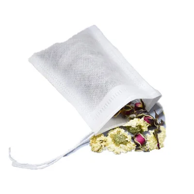 100Pcs Tea Bags Tea Bag Infuser String Heal Seal Sachet Filter Paper Teabags Empty Bags Coffee 5.5 x 7CM disposable tea filter bags disposable tea bags