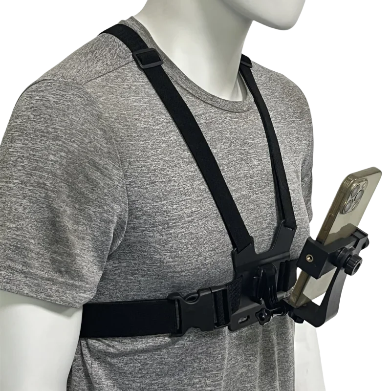 Adjustable Chest Strap Mount for Action Cameras and Phones – Ideal for Outdoor Sports - Image 3