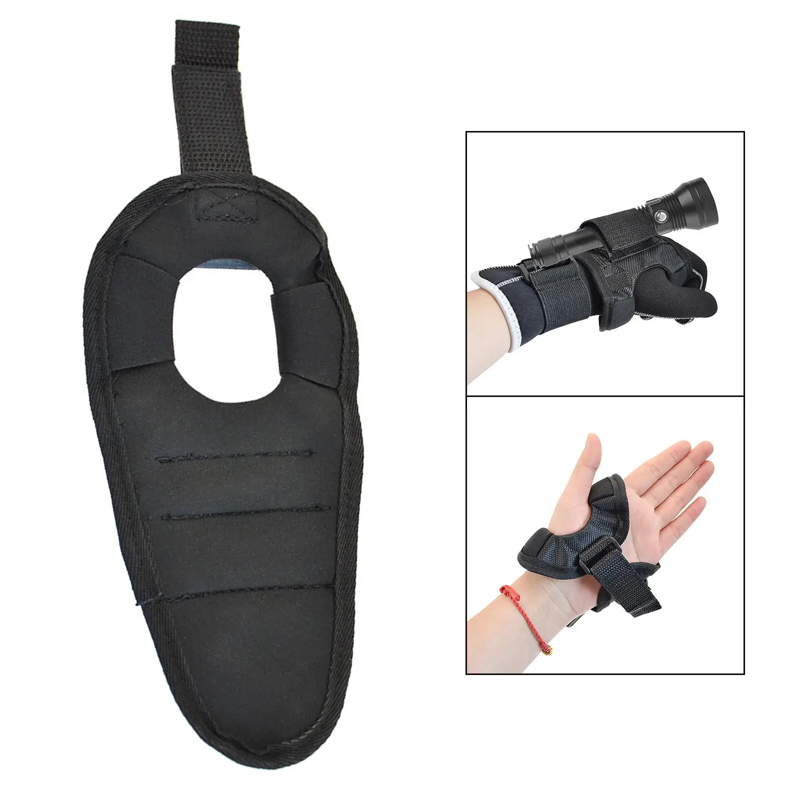 LED Torch Holder Hand Free Holder Glove for Dive Torch Wrist Strap Glove for Walking Outdoor Activities Fishing Cycling Hiking