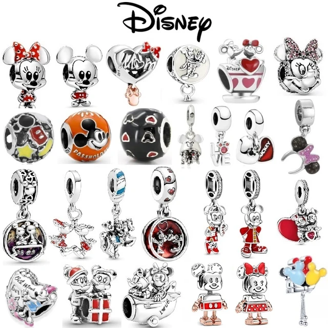 Disney-cuentas de plata de 925 para pulsera Pandora Original, abalorios de serie Mickey Mouse y Minnie, regalos de joyería para mujer, 40 diseños - AliExpress Mobile