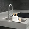 Gold Soap Dispenser Set Comes with Stainless Steel Pumps Instant Dry Tray and Dish Scrub Brush Suitable for Kitchen Decor 5