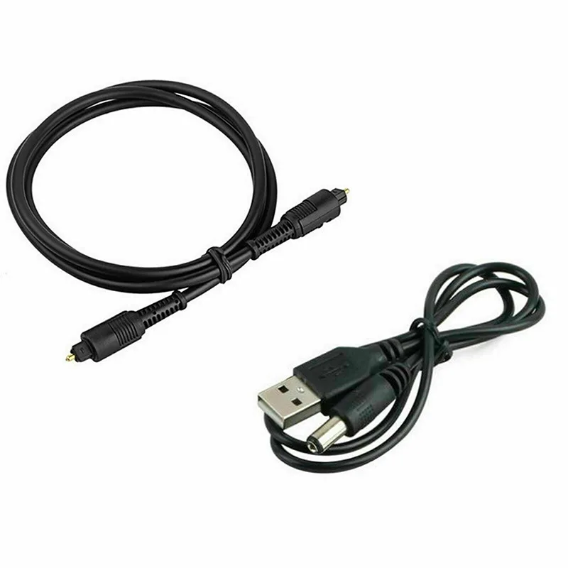 Digital Signal to Analog Signal Converter Audio Adapter with USB Power Cord 1M Optical Fiber Cable Splitter