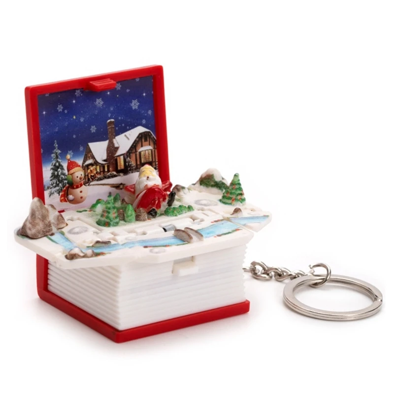 Leddy Living Portachiavi Babbo Natale Resistente in Gomma 3D, Anello Rinforzato, Porta Chiavi Unisex per Auto Moto Uomo Donna Natalizio, Idea Regalo (MOD A