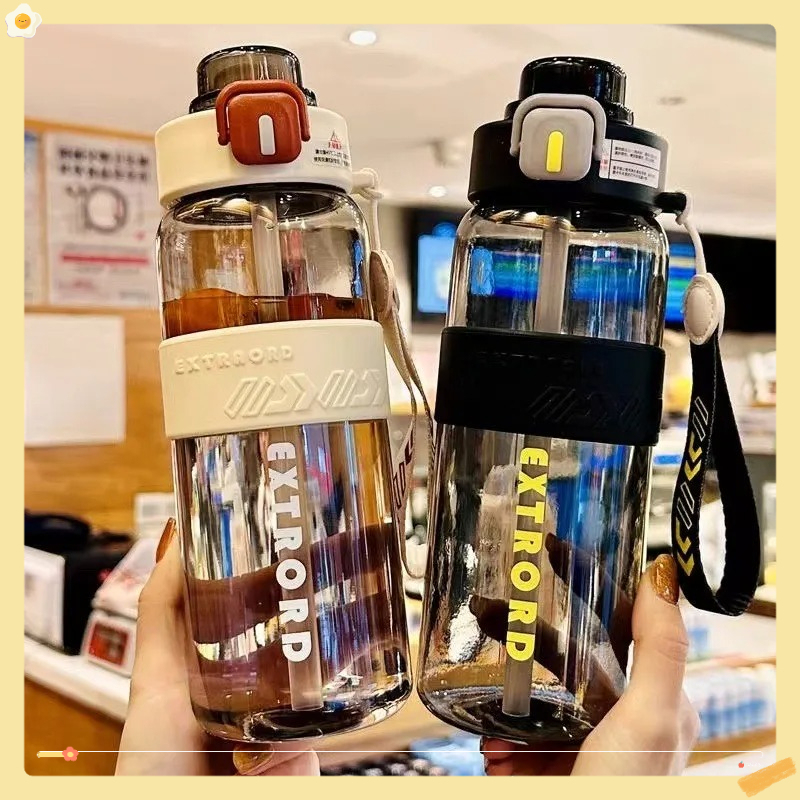 800ml Large Capacity Sports Water Bottle  Leak Proof & Scald Proof | Plastic Cup for Outdoor Travel Fitness - Portable & Durable