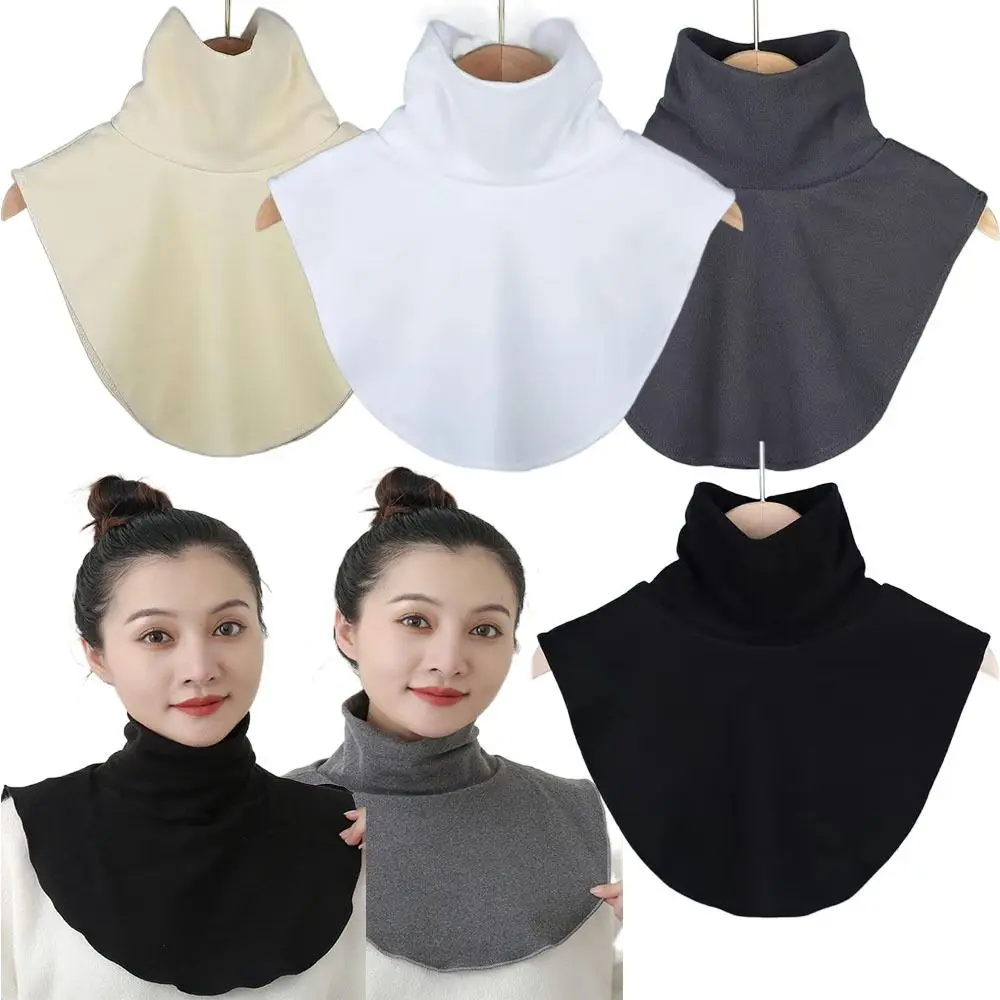 

Detachable Fake Collar High Neck Cover Scarves Wraps High Elastic High Collars Fashion Solid Color False Collar Men Women