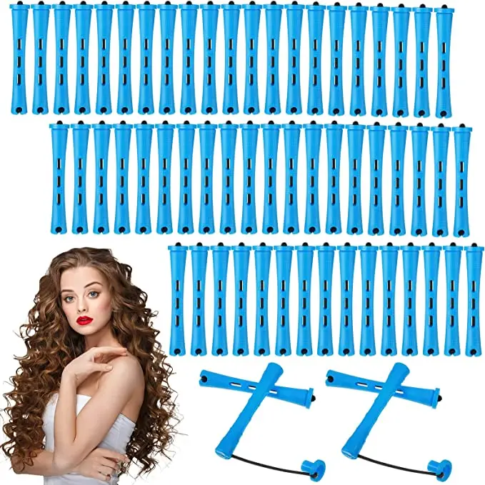 Description Picture 2 of itemPack of 60 Woman Long Short Hair Curler Rods Nonslip Rollers Portable Salon Travel Barber Hairdressing Curling Tool