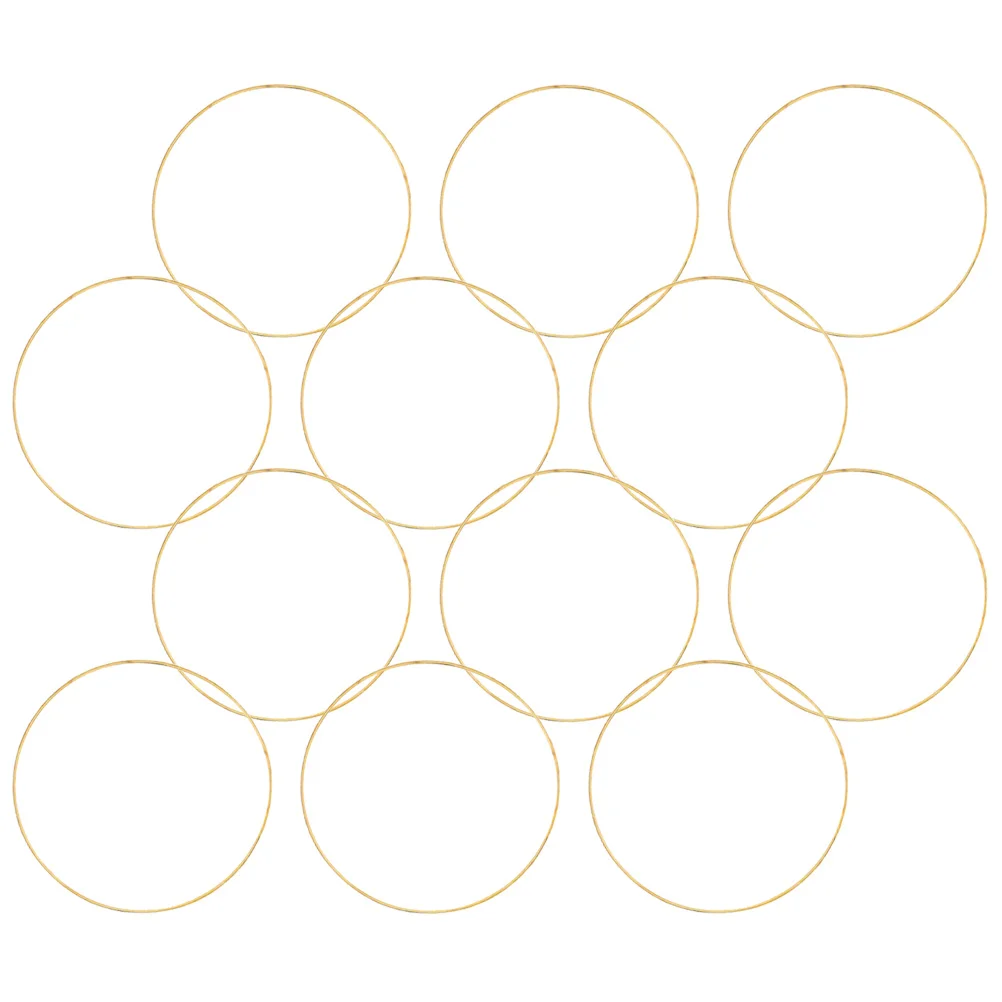 

12 Pcs Dream Catcher Hoop Dreamcatcher Making Rings Craft DIY Circles Moon Manual Wreath Frame Metal Windbell Bulk Frames