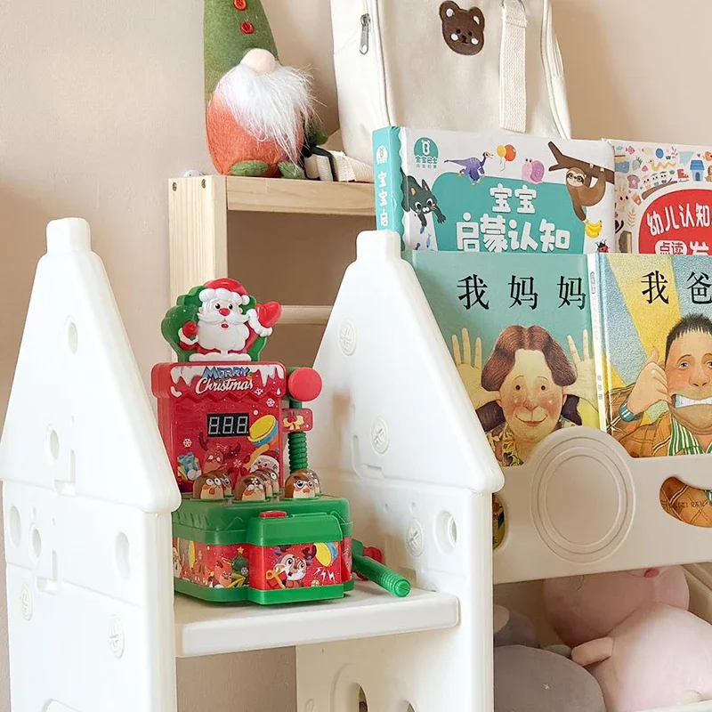 Living Room Open Bookcase Floor Type Trapezoid Kids Children Shelf Display Rack Multi-Layer Kitchen Mensola Organizer Furniture