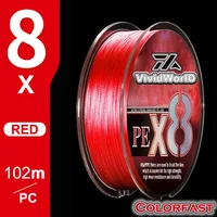 VWVIVIDWORLD 100% Colorfast 8 Braid Fishing Line Multifilament Line linha multifilamento 8 Strands PE 100m 2