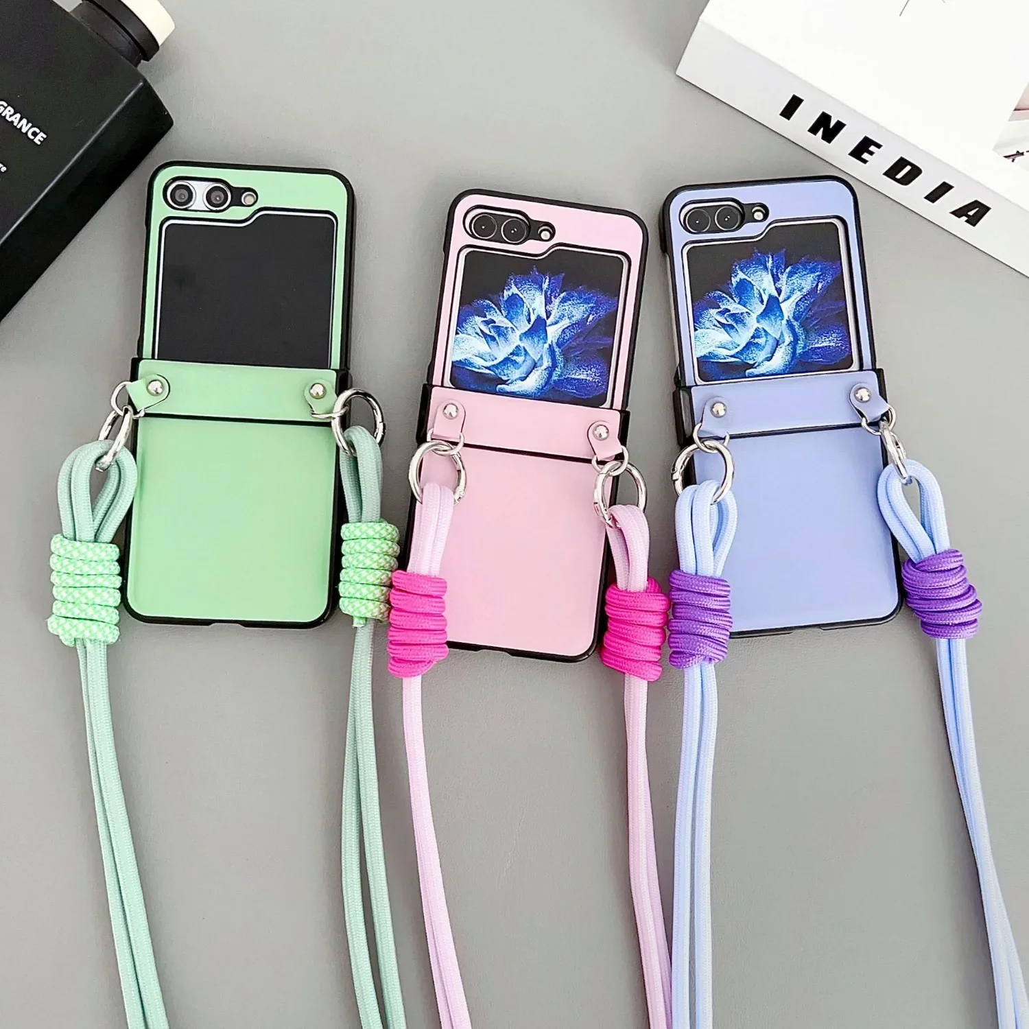 Crossbody Wrist Strap PU Leather Shockproof Phone Case
