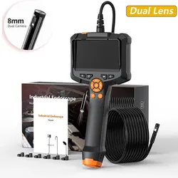 Industrial HD Inspection Camera with 4.3 IPS Screen, Waterproof Design, and 8mm Lens - 10m (4.3inch Dual Lens)