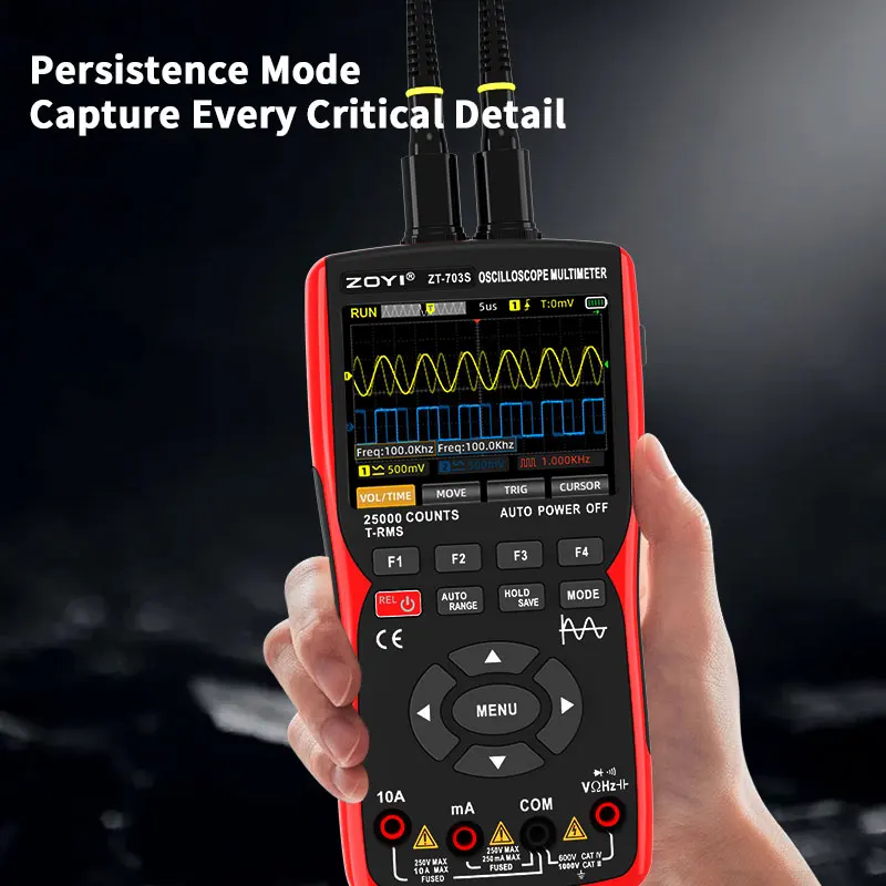 ZOYI ZT-703S 3 in 1 Oscilloscope Multimeter with 3.5 Inch IPS