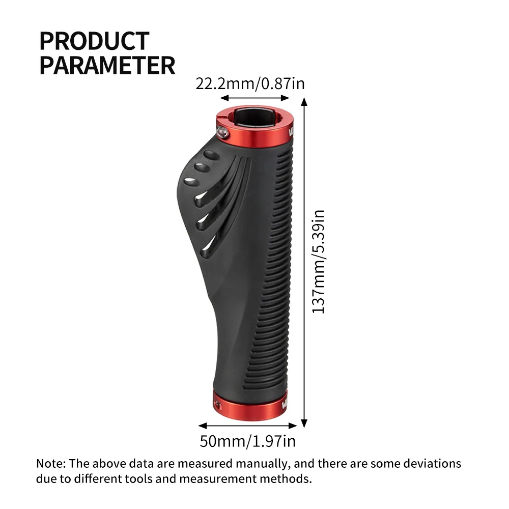 Ergonomic Non-Slip Bicycle Handlebar Grips with Aluminum Double Lock