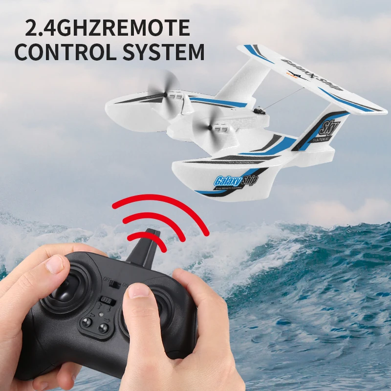 KF603 RC Glider EPP Foam 2.4G 3CH Radio Control Sea And Air RC Plane Water Land Flying Boat Airplane Toys Gift For Boys 4