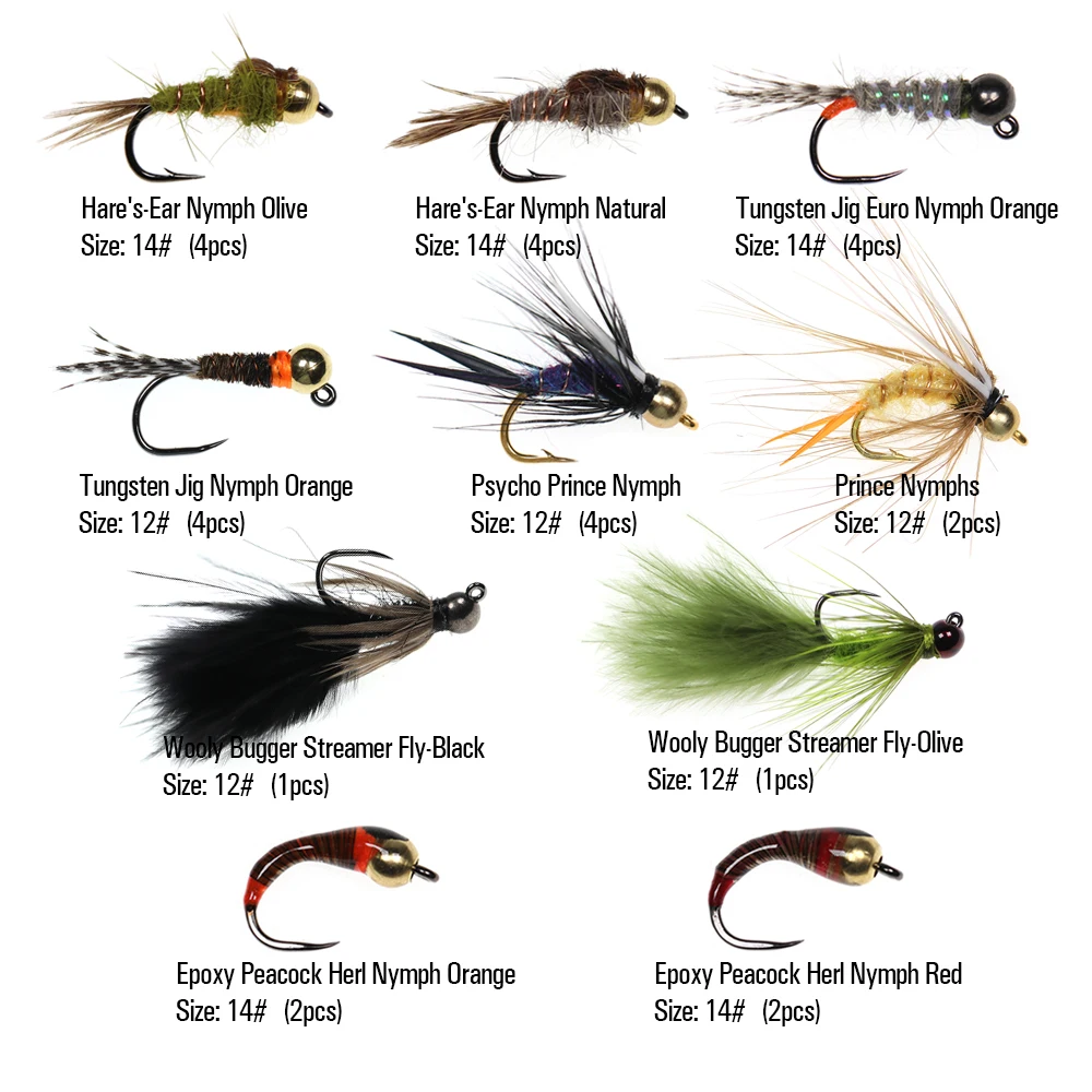 Fly Fishing Flies Collection Dry/Wet Nymph Streamers With Fly Box Trout Fly  Fly Fishing Bait Flyfishing Fly Lure Kits From Bai07, $21.37