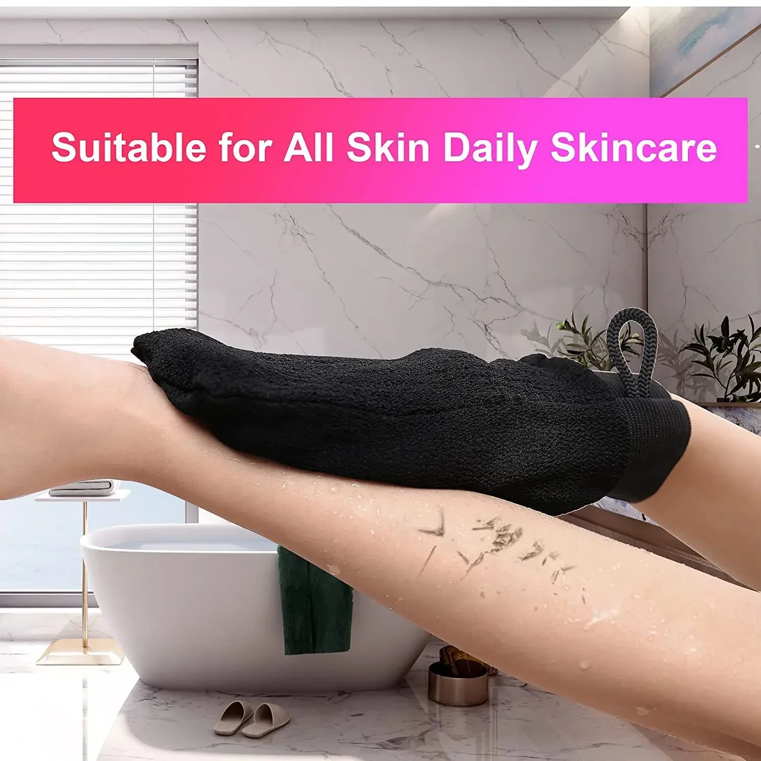 Dead Skin 1PC Scrub Exfoliating Gloves Back Scrub Facial Massage Gloves Durable Multi Color Deep Cleansing Towels For Shower