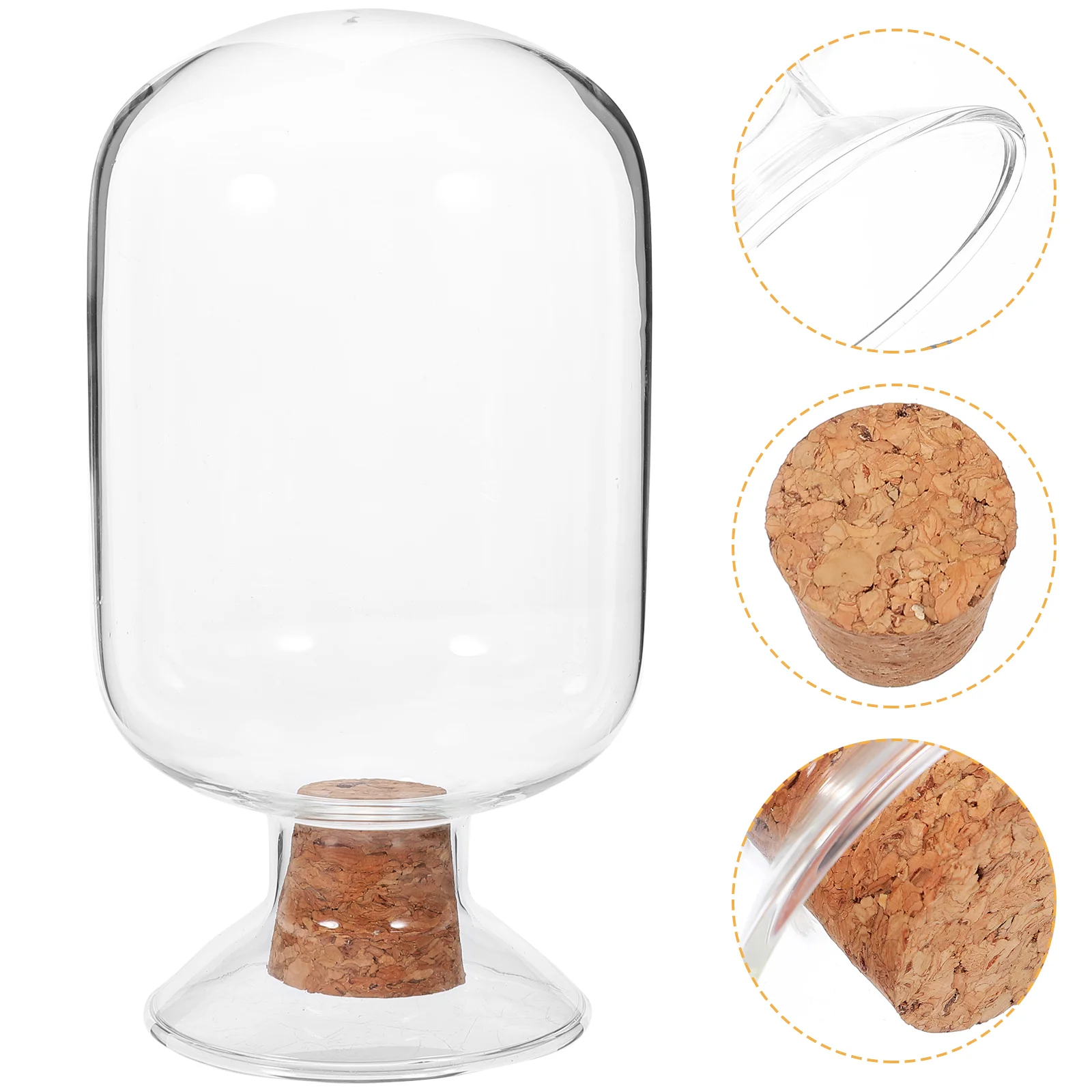 

Glass Match Cloche Jar 250Ml Fireplace Match Cloche Bottle Fancy Matches Striker Holder Jar Christmas Match Jar Display Holder