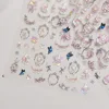 1 Sheet Nail Stickers High Quality Cute Flower Rabbit Cat Bowknot Design Adhesive Stickers wedding Nail Art Decoration T-4345 3