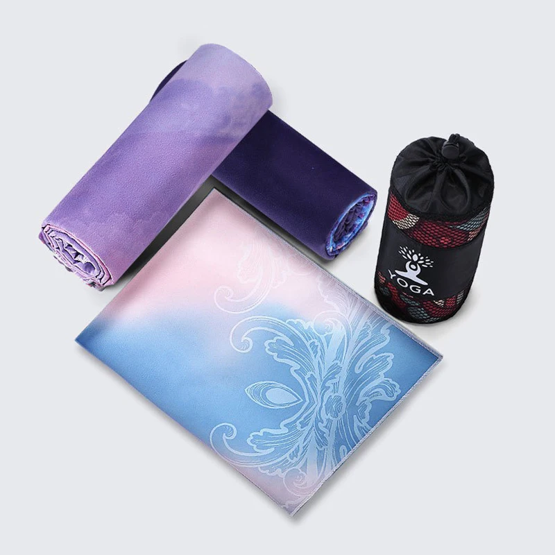 Yoga Towel 185*65cm with Anchor Fit Corners Non Slip 100% Microfiber Super Soft Sweat Absorbent Blankets