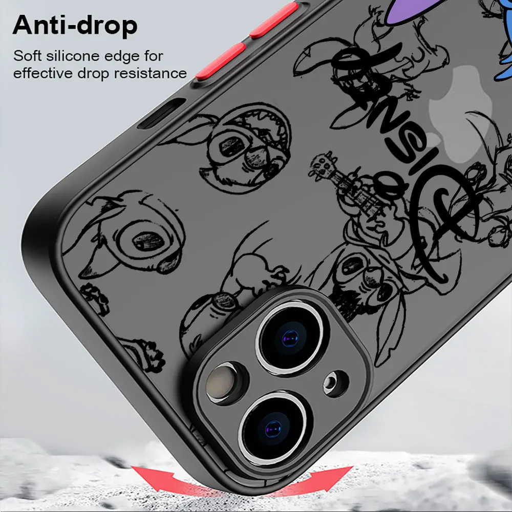 Disney Stitch The Baby Phone Case for Apple iPhone 15 Pro SE 13 12 Mini 11 Pro 7 6S XR XS X 8 Plus 14 Pro Max Shockproof Cover