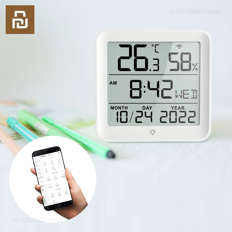 

Новинка Xiaomi Tuya Wi-Fi датчик температуры и влажности гигрометр термометр умный дом подсветка работа с Alexa Google Assistant