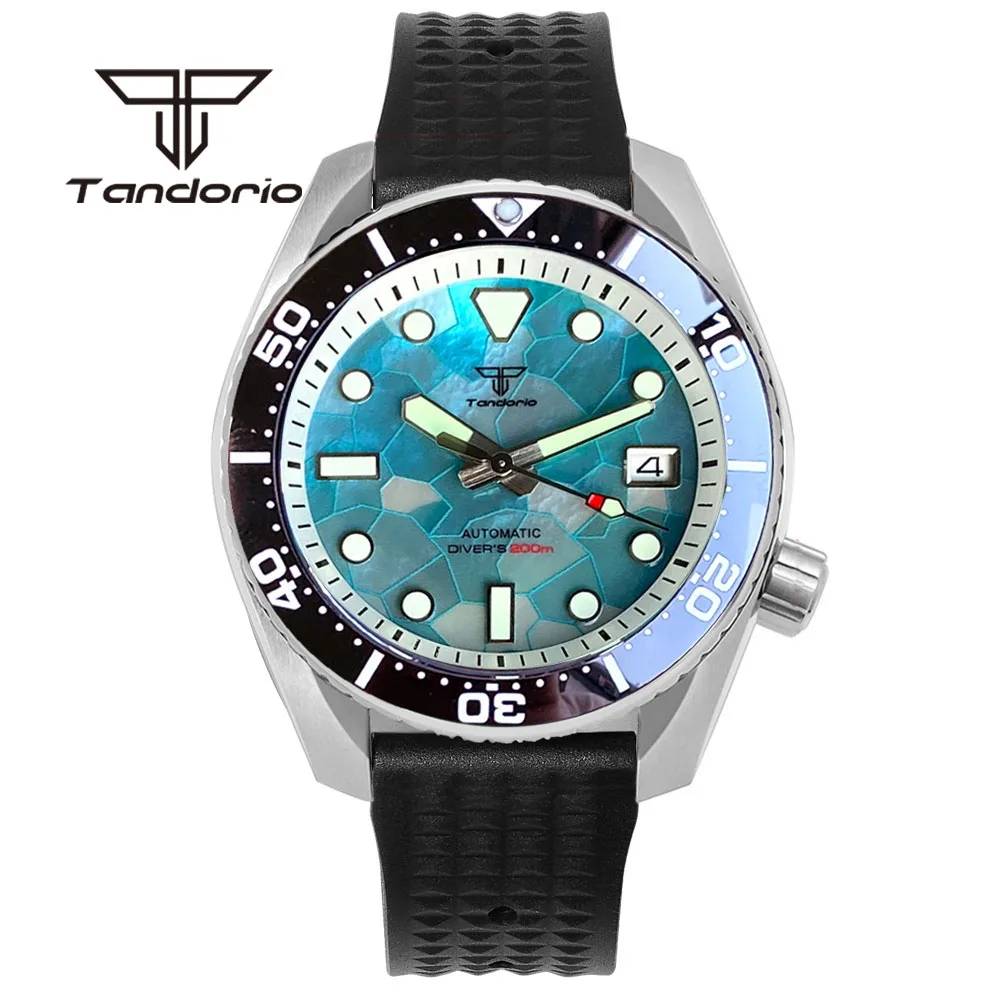 Tandorio 自動巻き腕時計(手巻き、ハック機能付) NH35A Tandorio Japan NH35A PT5000 automatic Pilot Men Watch 39mm