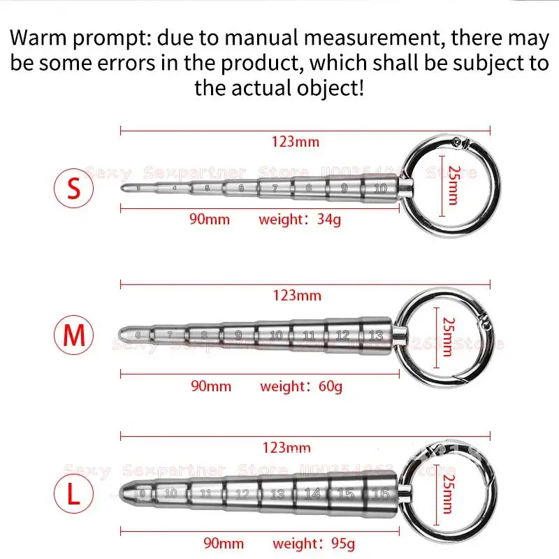 Stainless Dilator Urethral Dilator Plug Scale Penis Plug Progressive Penis Masturbator Man Stimulation Catheters Steel Urethral