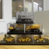 New Huina 1:80 Alloy Engineering Car Model Decoration Fun Alloy Children's and Boys Toy Car Model Acrylic Box Packaging 2