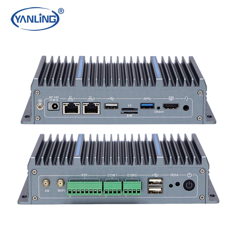 락칩 RK3588 듀얼 기가비트 이더넷 WiFi6 팬리스 임베디드 산업용 PC 9-15V 광전압 미니 PC NPU 안드로이드 우분투 재고 있음