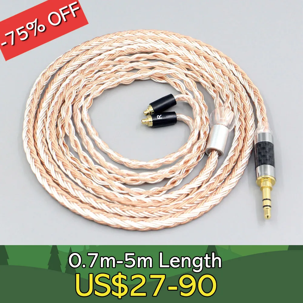 

16 Core OCC Silver Plated Mixed Headphone Earphone Cable For Sennheiser ie200 IE300 ie600 IE900