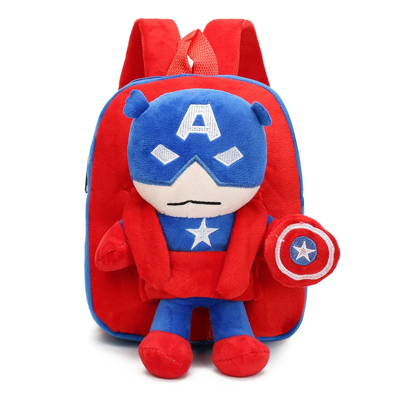 Marvel Series  Cartoon Anime Fashion Personality Plush Toy Children Leisure Cute Kindergarten Backpack Holiday Gift 2