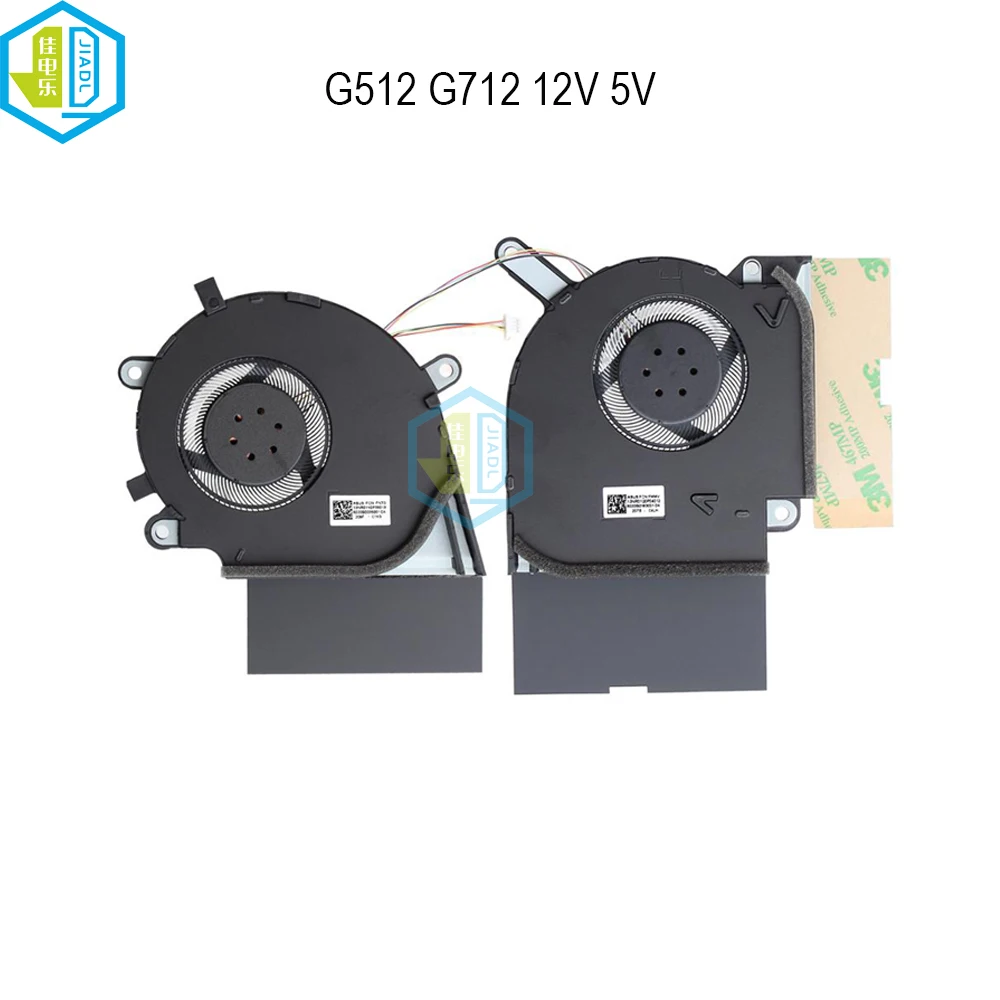 Refrigerador de Computador Cpu Gpu Ventilador de Refrigeração para Asus Rog Strix G512 G712 G512lv G712lv lw Gaming Portátil Ventiladores do Radiador 13nr01n0p09012 Novo