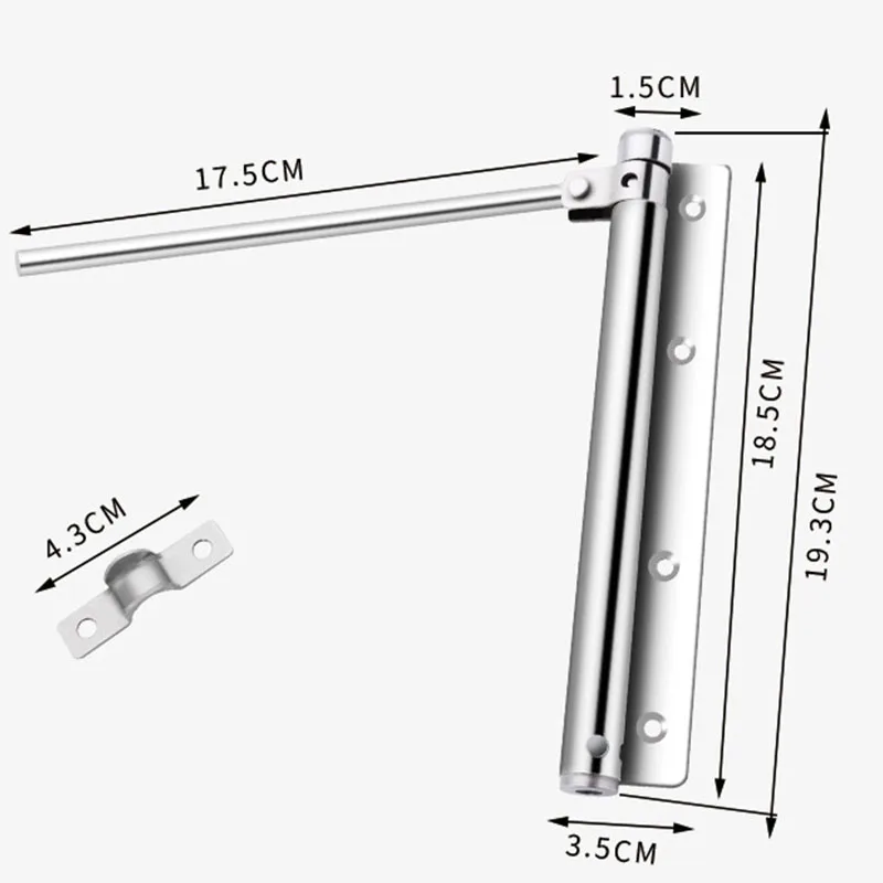 Automatic Door Closer Stainless Steel Concealed Door Spring Closer Silent Box Cabinet Wardrobe Silent Lock Furniture Hardware