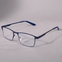 Lunettes de lecture Anti-lumière bleue pour hommes, verres dioptrique à monture complète de haute qualité, pour hommes d'affaires presbytes + 100 + 200 4