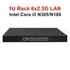 Topton 1U Rack Chassis Mini PC Intel i3 N305 N150 N100 6 x i226-V 2.5GbE LAN Cabinet Firewall Router Gateway DDR5 MSATA SIM Slot 1